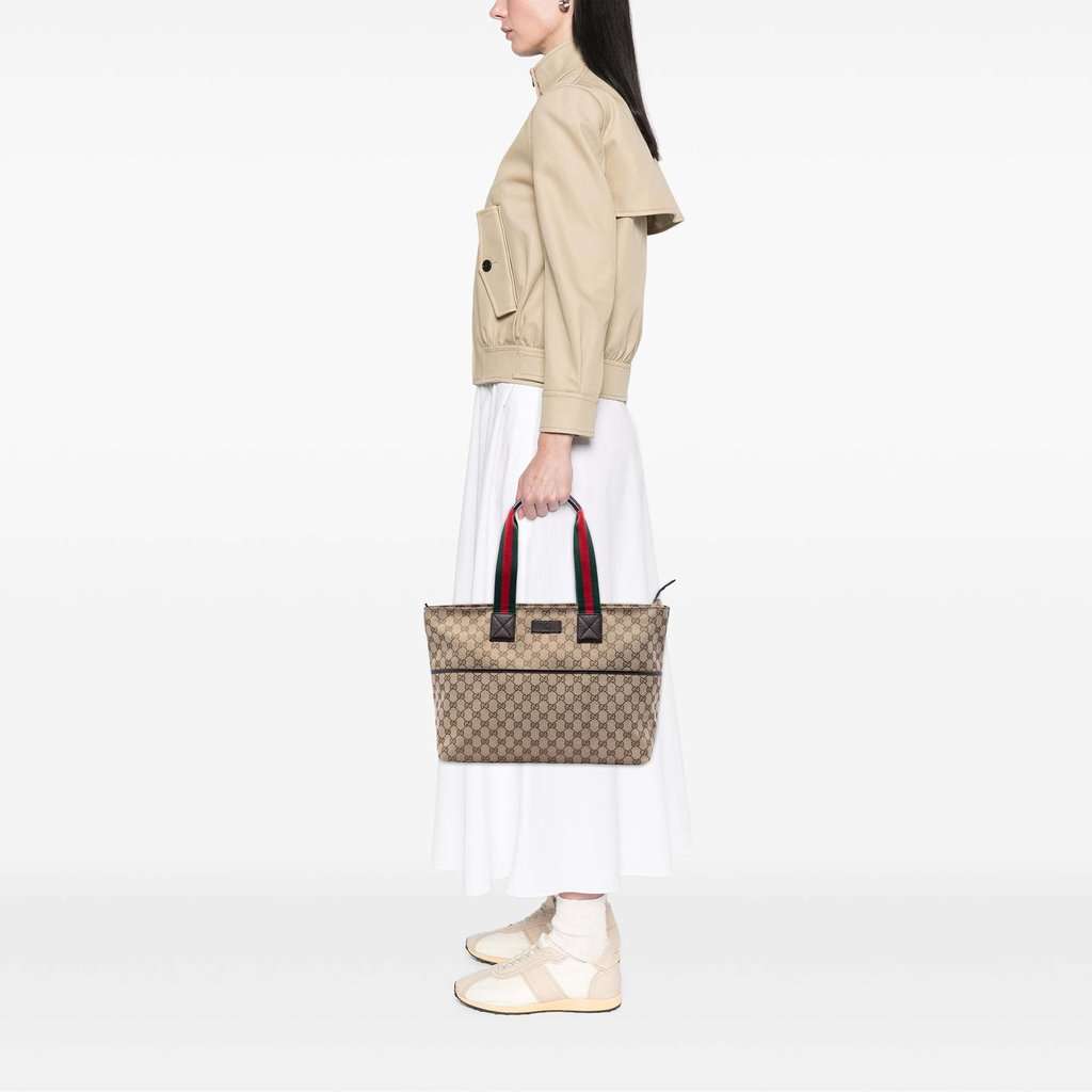 Gucci GG Canvas Web Tote Beige Very good condition - Box View