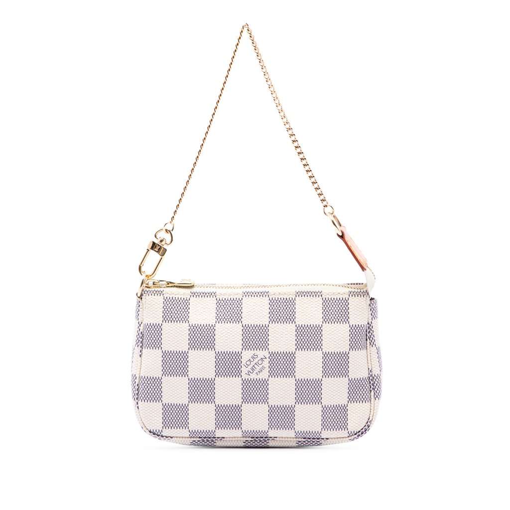 Louis Vuitton Damier Azur Mini Pochette Accessoires White Very good - Front View