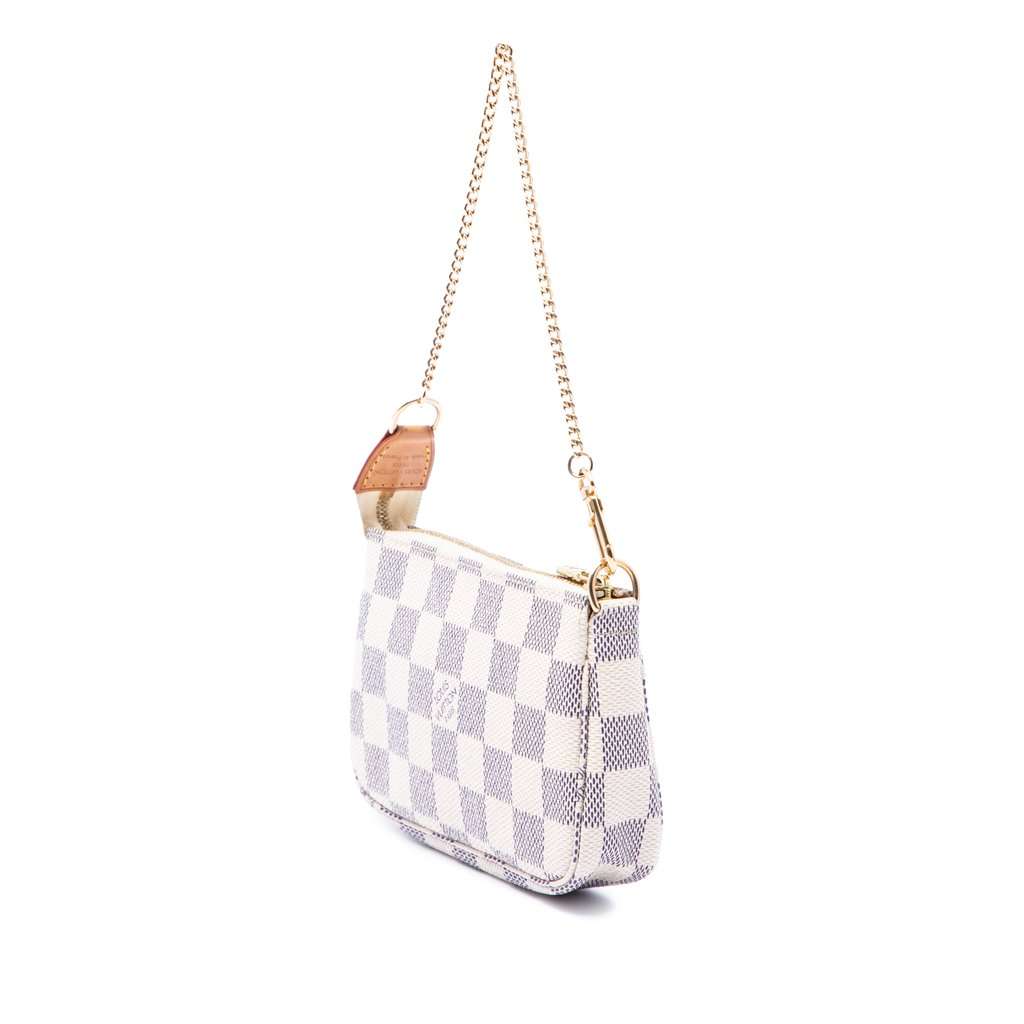 Louis Vuitton Damier Azur Mini Pochette Accessoires White Very good - Back View