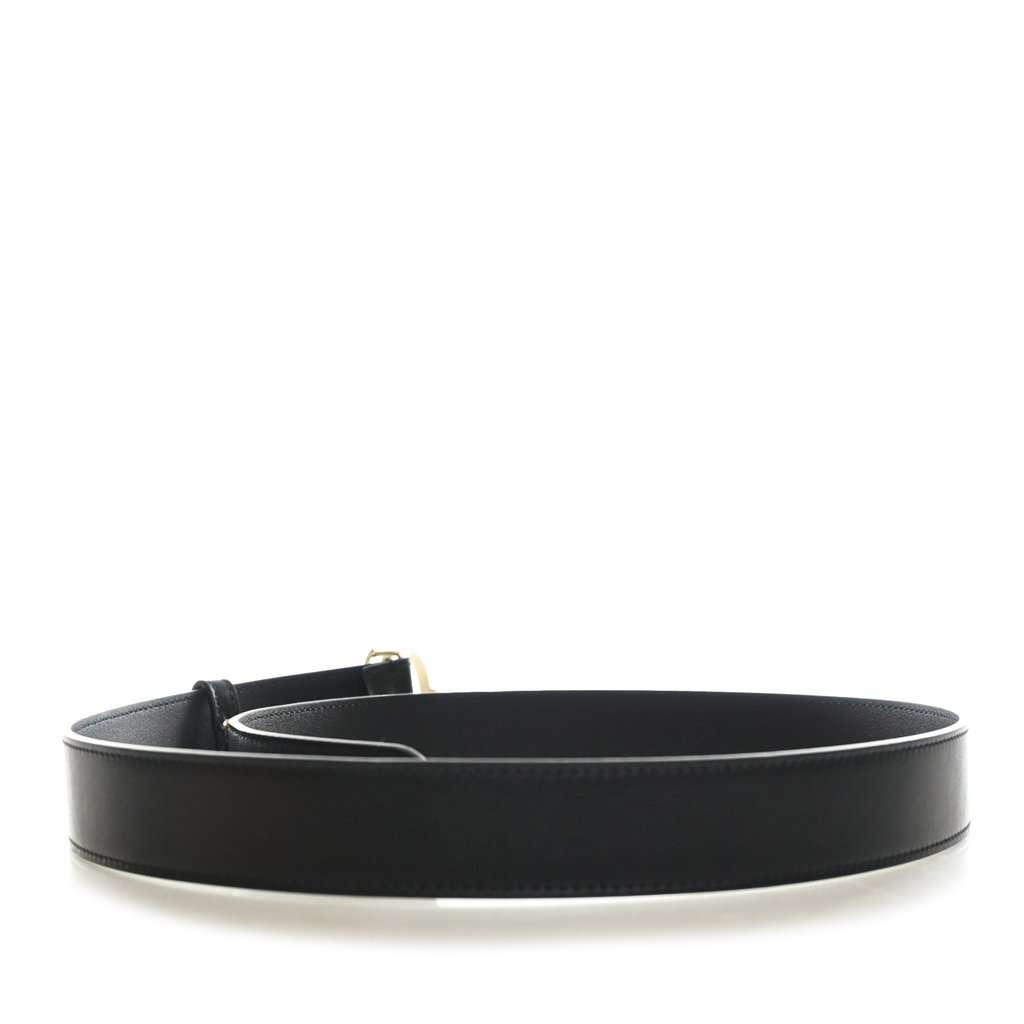 Gucci GG Marmont Calfskin Wide Belt Black Leather Very good - Inside View
