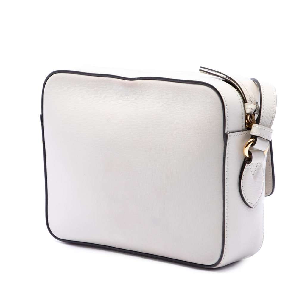 Gucci Small Leather Horsebit 1955 Camera Bag White Leather Very good condition - Back View