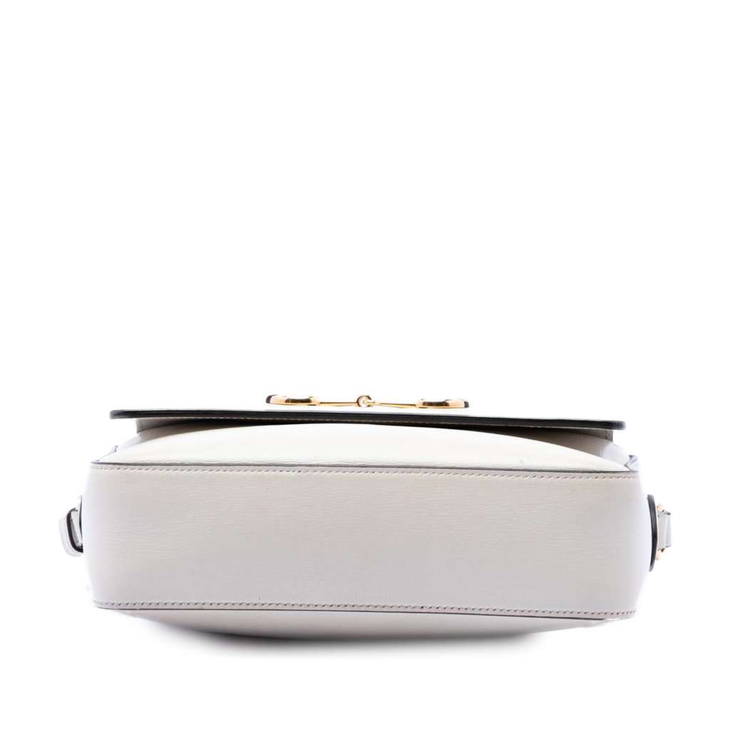 Gucci Small Leather Horsebit 1955 Camera Bag White Leather Very good condition - Inside View