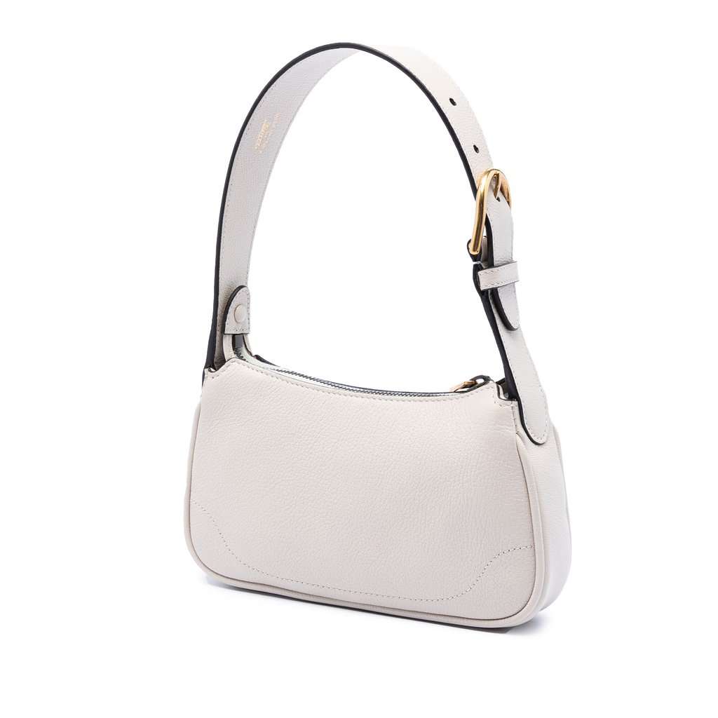 Gucci Mini Goatskin Aphrodite Shoulder Bag White Leather Very good condition - Back View
