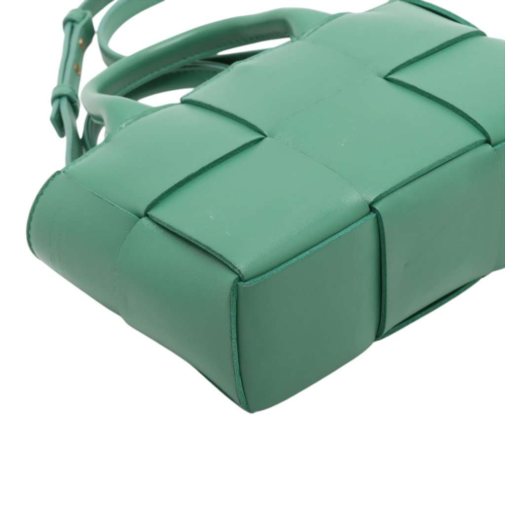 Bottega Veneta Candy Nappa Maxi Intrecciato Arco Tote Green Leather Very good condition - Inside View