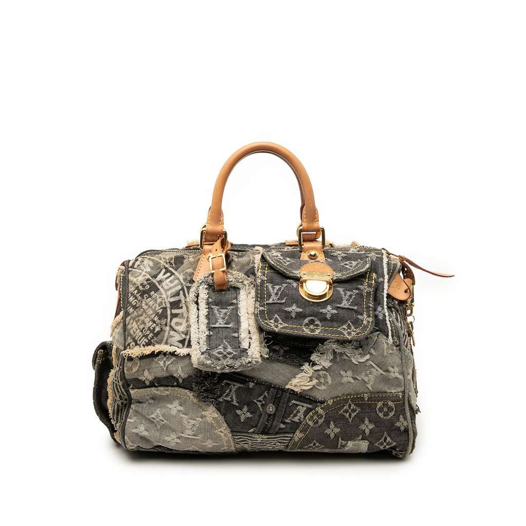 Louis Vuitton Monogram Denim Patchwork Speedy 30 Other Good condition - Front View