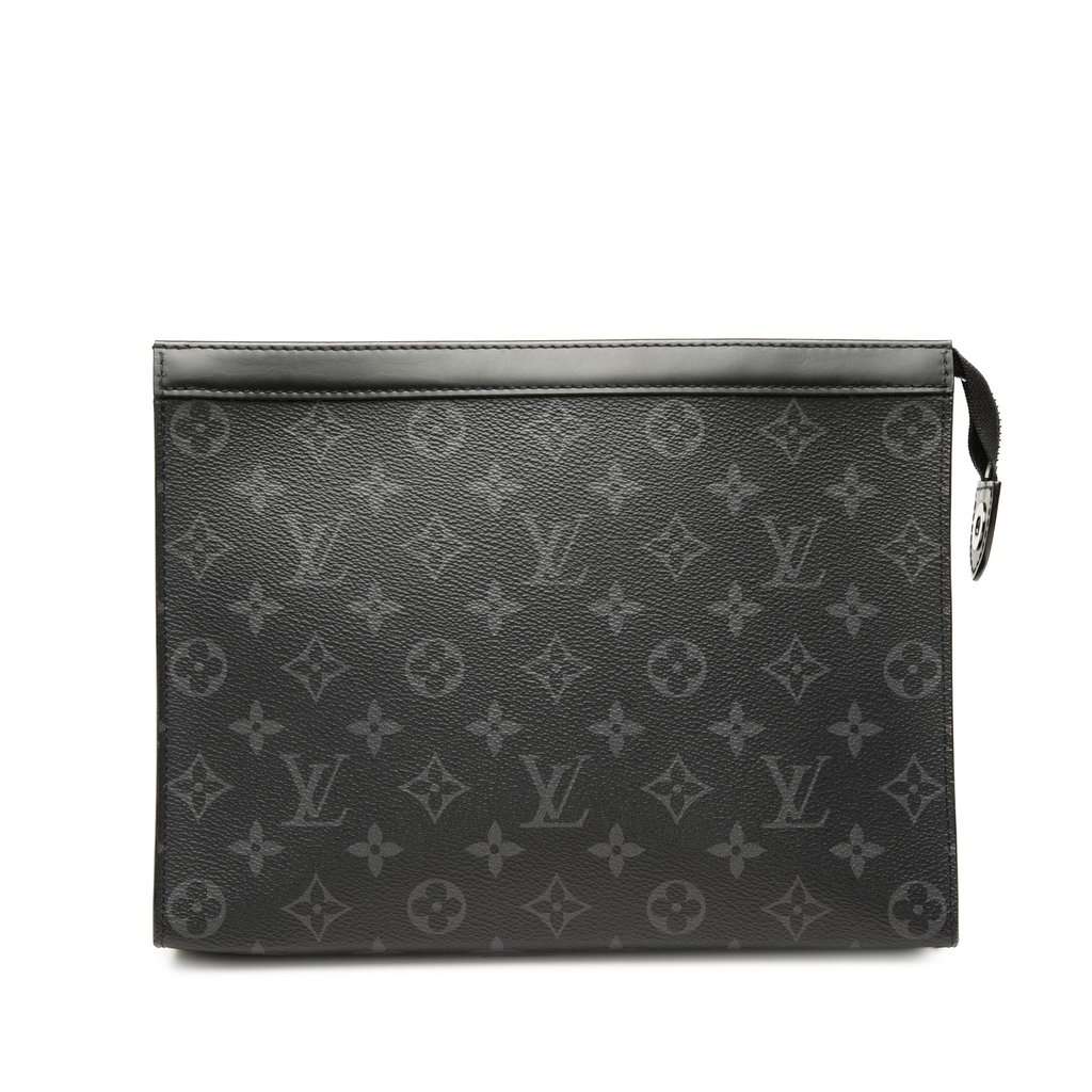 Louis Vuitton Monogram Eclipse Pochette Voyage MM Black Very good - Front View