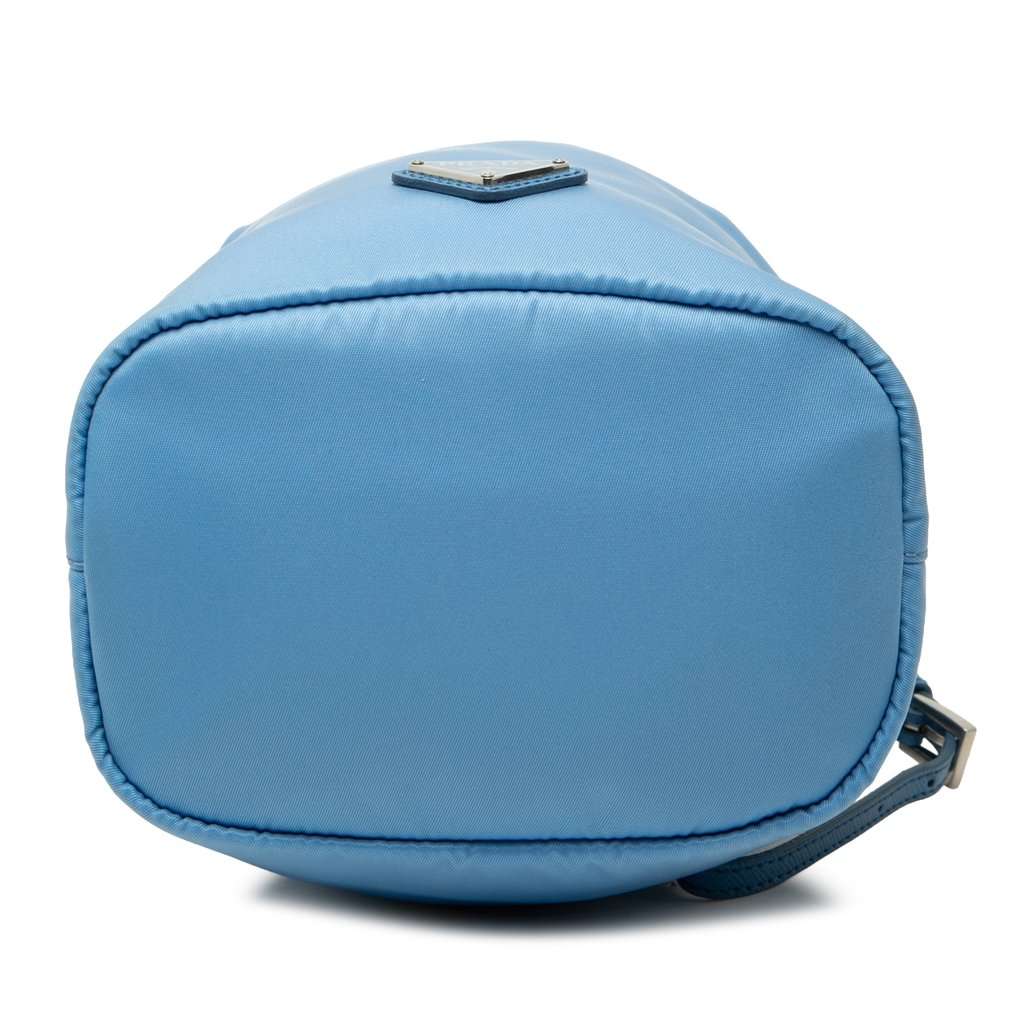 Prada Tessuto Drawstring Bucket Bag Blue Very good - Inside View