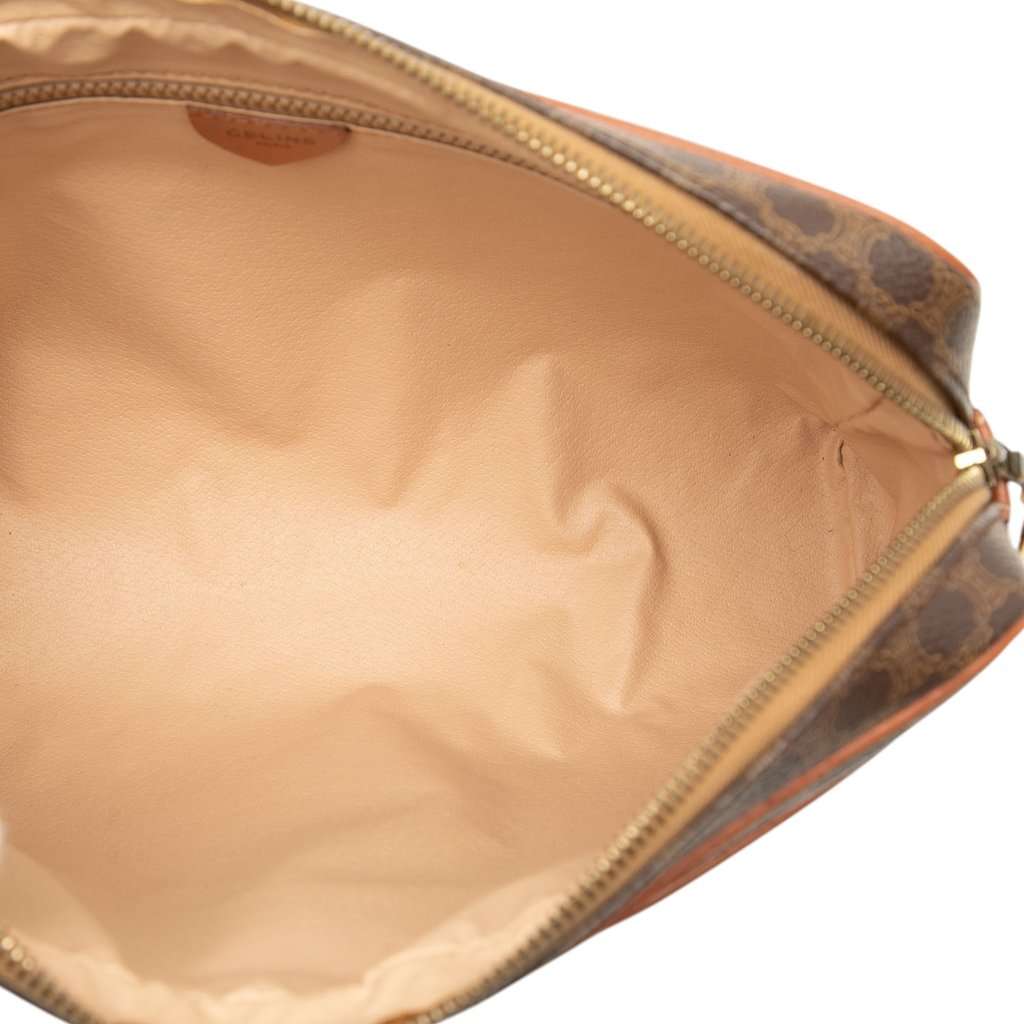 Celine Macadam Coated Canvas Clutch Brown Very good condition - Model View