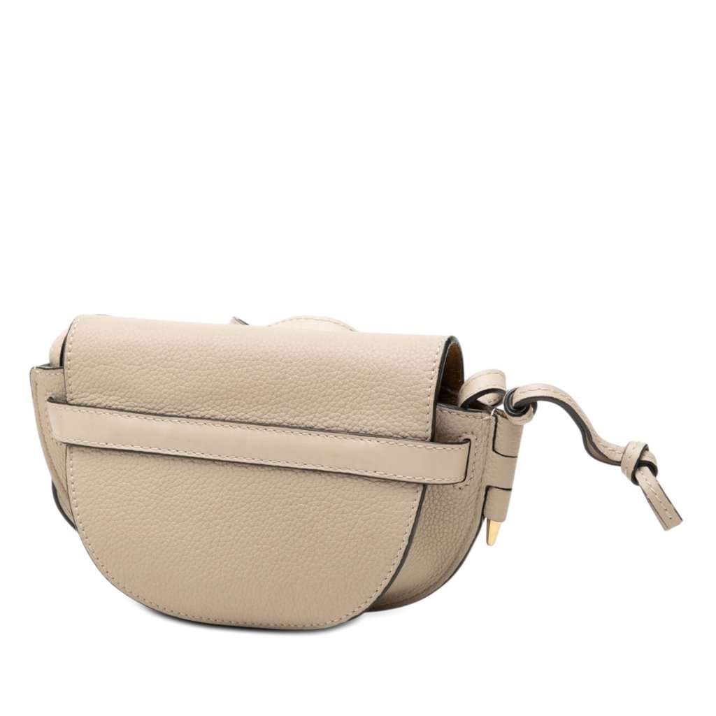 LOEWE Mini Leather Gate Crossbody Brown Leather Very good - Back View