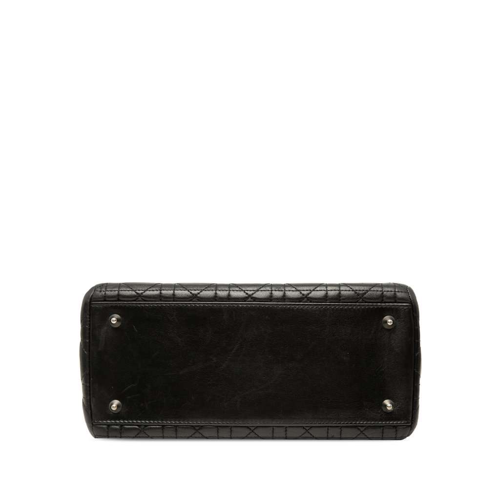 Dior Medium Lambskin Cannage Lady Dior Black Leather Very good - Inside View