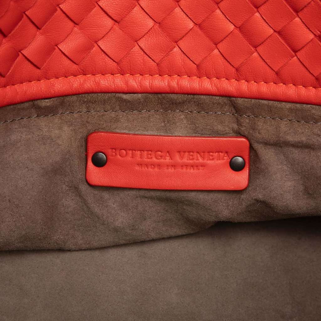 Bottega Veneta Large Nappa Intrecciato Cesta Tote Orange Leather Very good - Box View