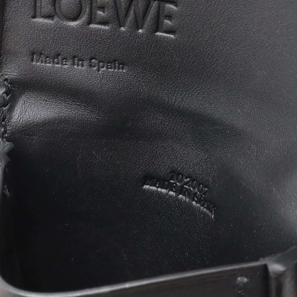 LOEWE Mini Soft Calfskin Anagram Heel Pouch Black Leather Very good condition - Inside View