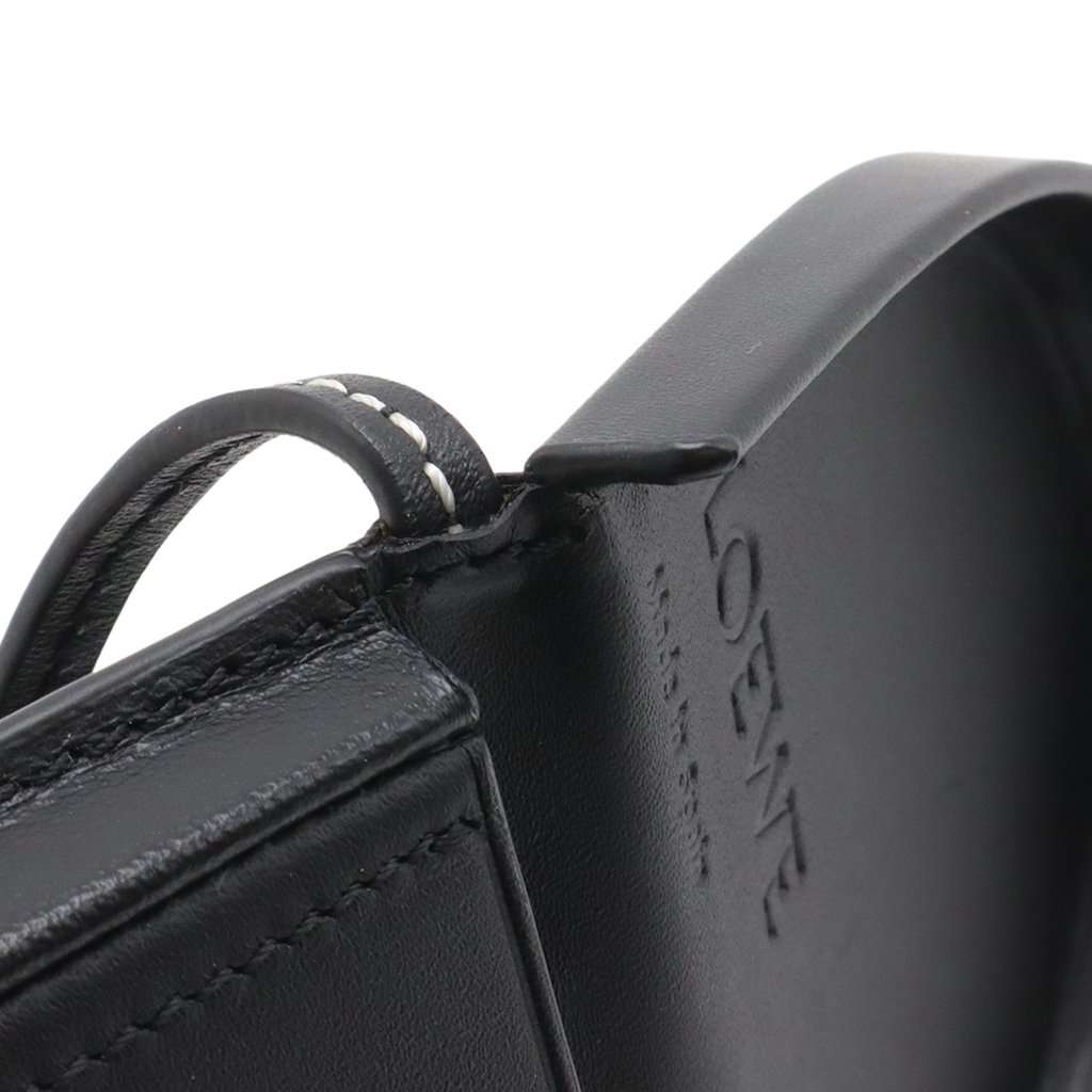 LOEWE Mini Soft Calfskin Anagram Heel Pouch Black Leather Very good condition - Model View