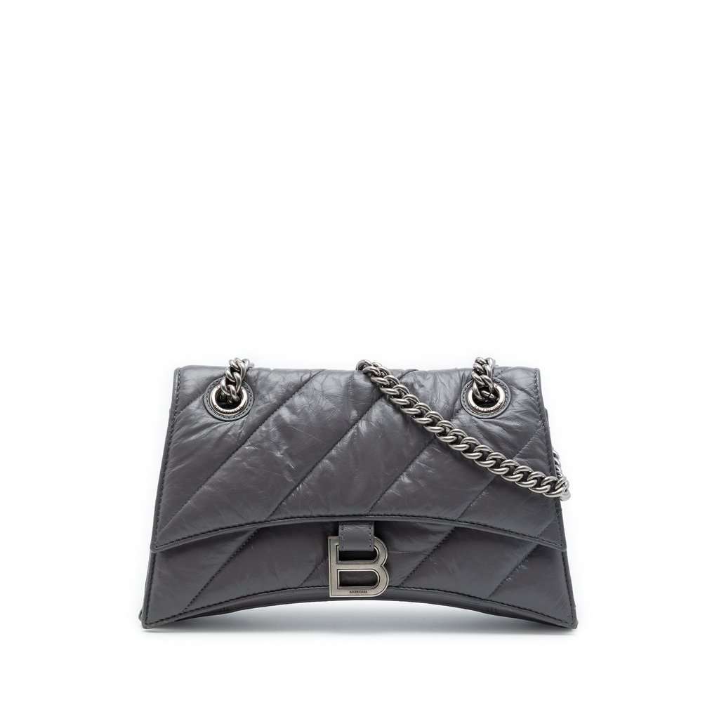 Balenciaga Small Metallic Calfskin Crush Chain Shoulder Bag MultiColor Leather Very good - Front View