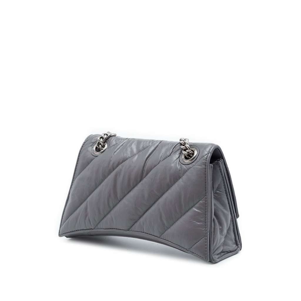 Balenciaga Small Metallic Calfskin Crush Chain Shoulder Bag MultiColor Leather Very good - Back View