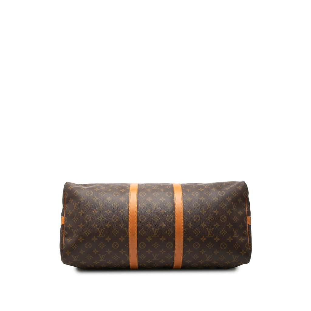 Louis Vuitton Monogram Keepall Bandouliere 55 Brown Good - Inside View