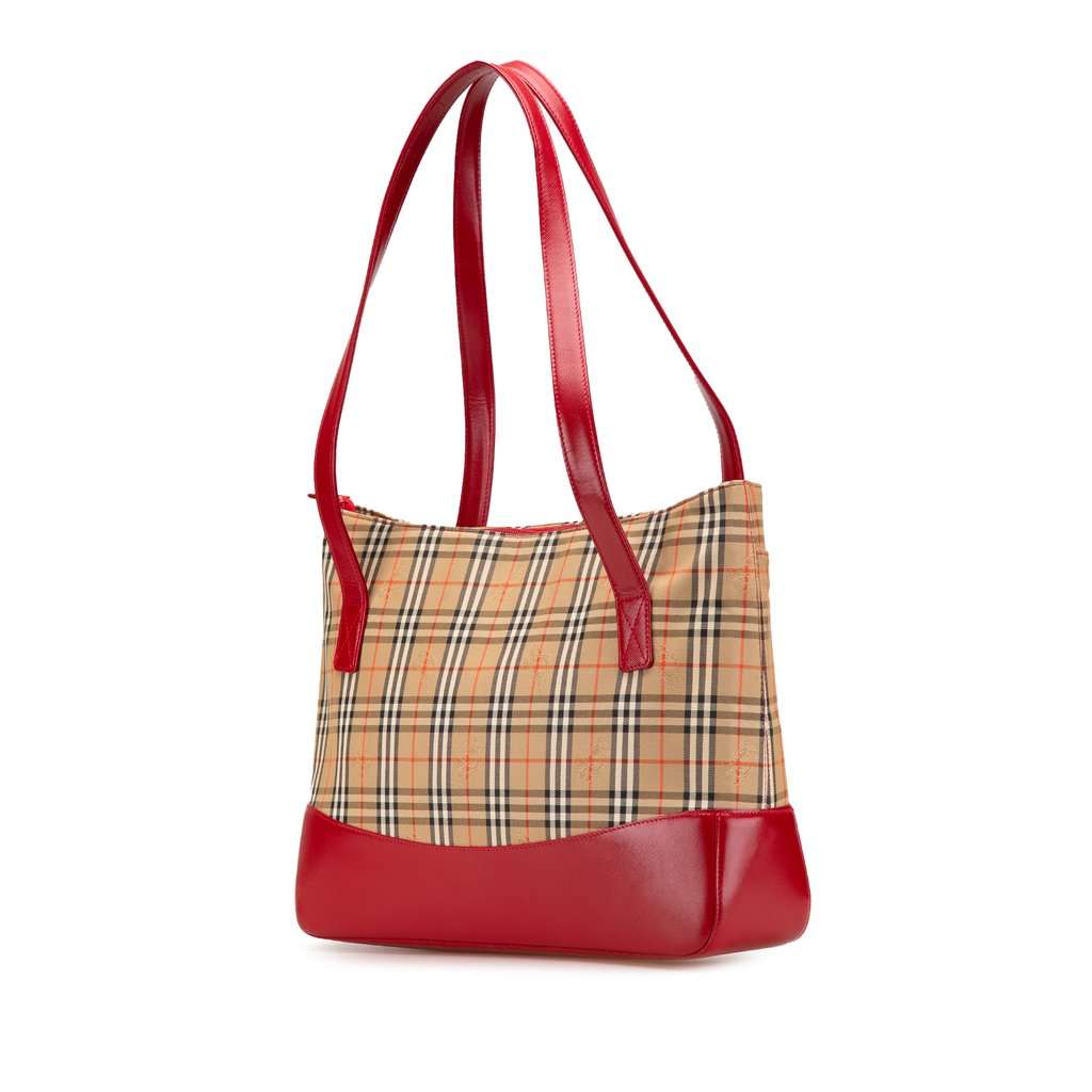 Burberry Haymarket Check Canvas Tote Beige Very good condition - Back View