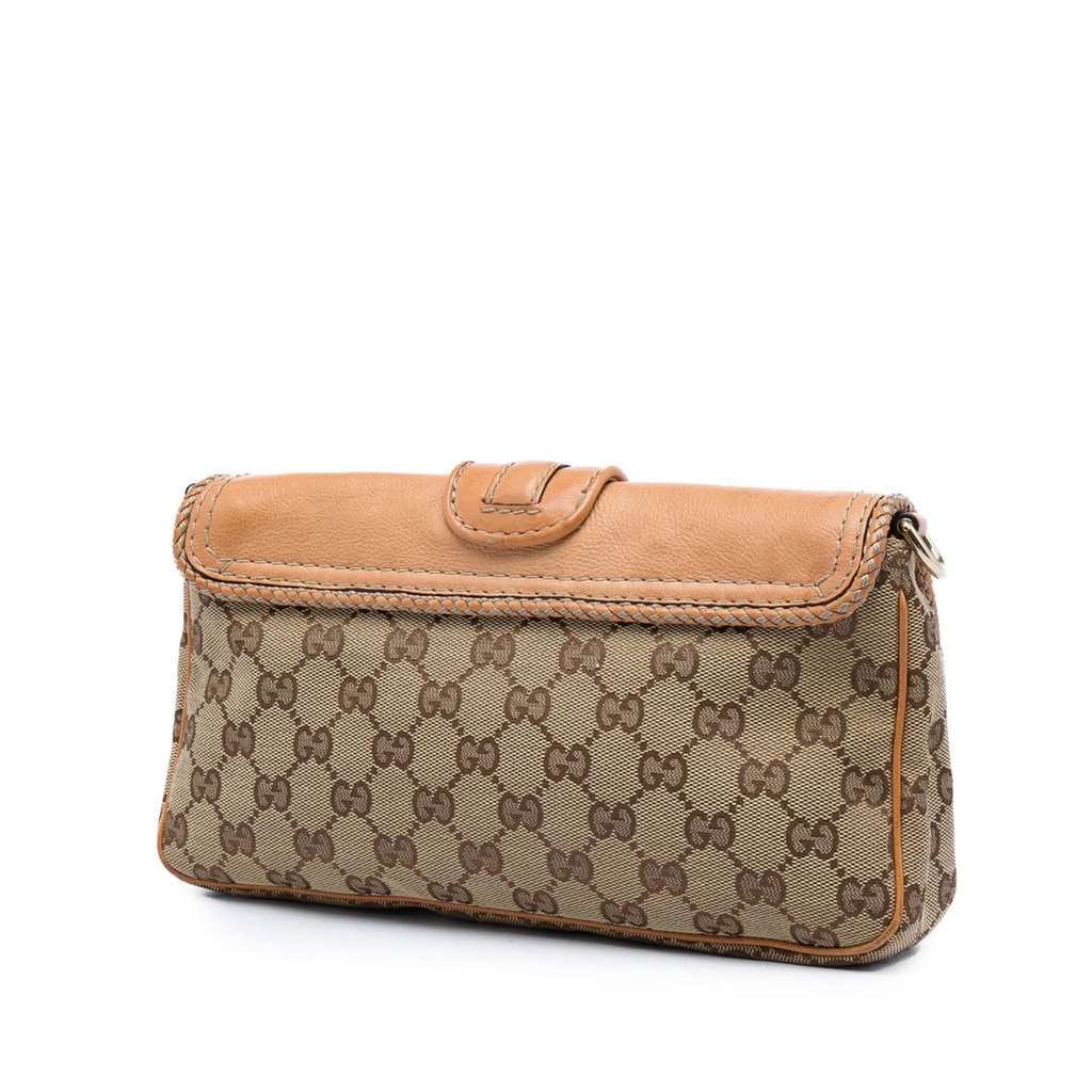 Gucci GG Canvas Marrakech Shoulder Bag Beige Very good - Back View