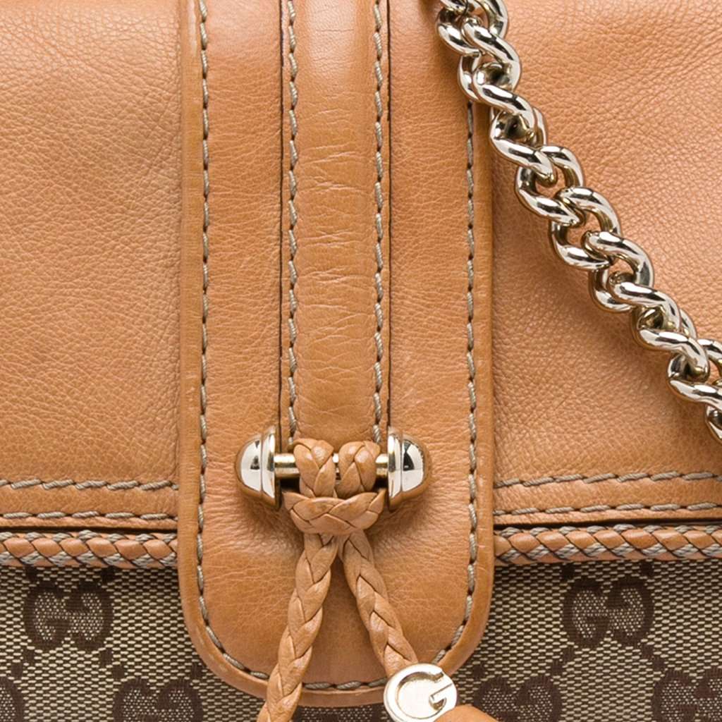 Gucci GG Canvas Marrakech Shoulder Bag Beige Very good - Box View