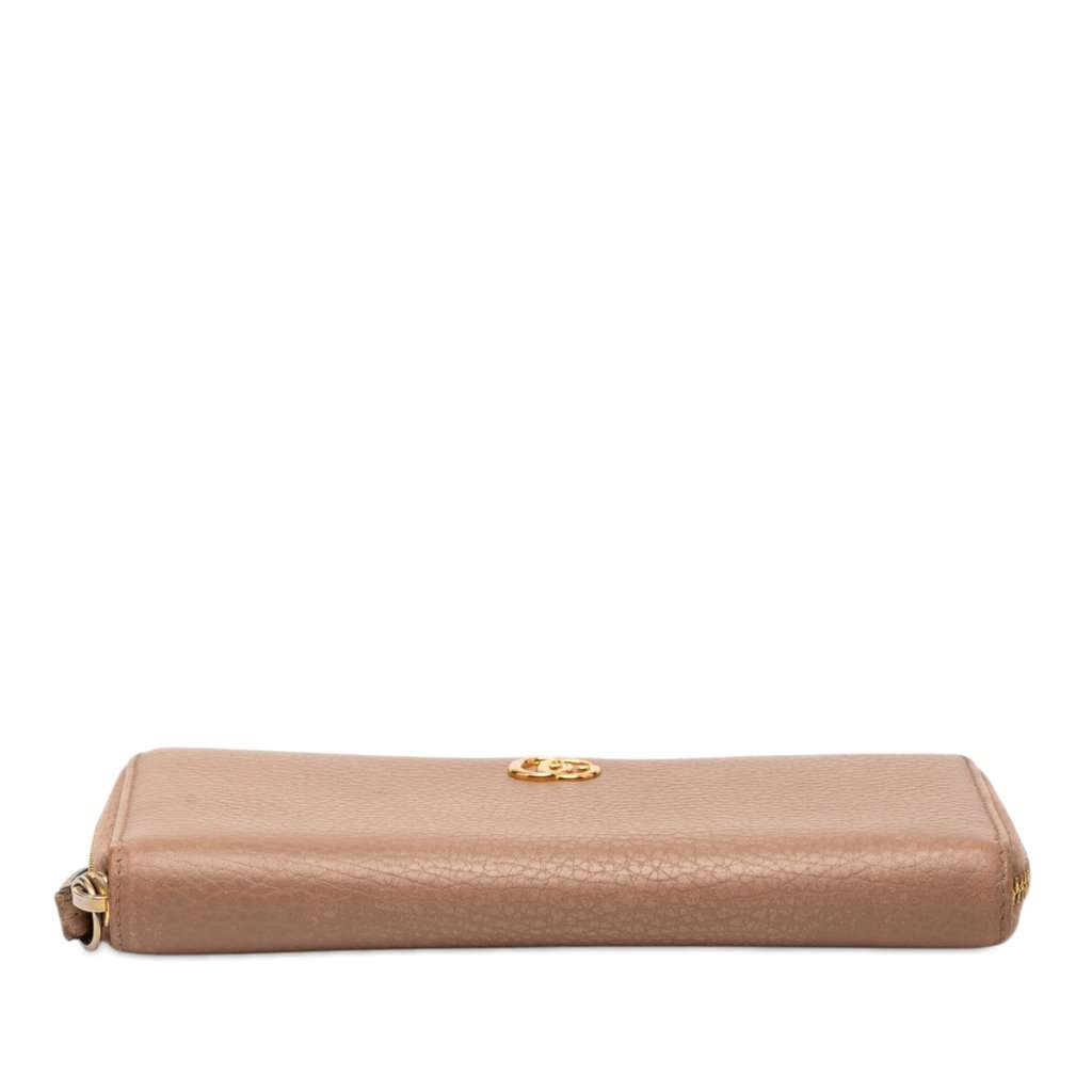 Gucci GG Marmont Calfskin Zip Around Wallet Beige Leather Very good condition - Inside View