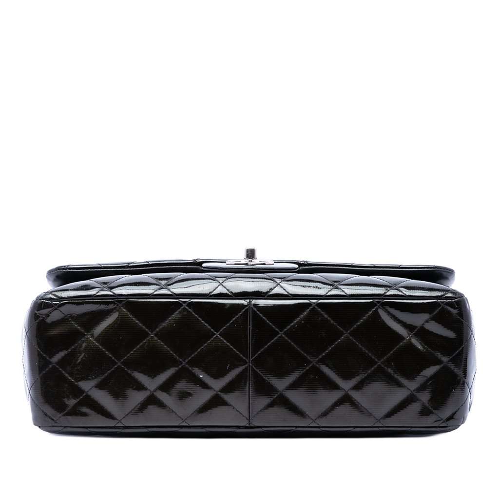 Chanel Jumbo Classic Patent Double Flap Black Leather Very good condition - Inside View