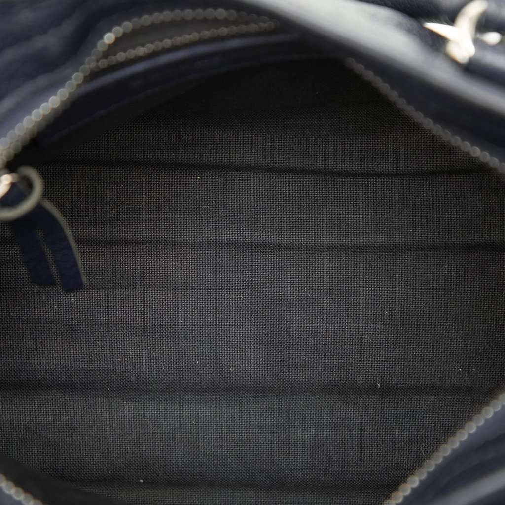 Balenciaga Mini Goatskin Motocross Classic Metallic Edge City Satchel Blue Leather Very good - Model View