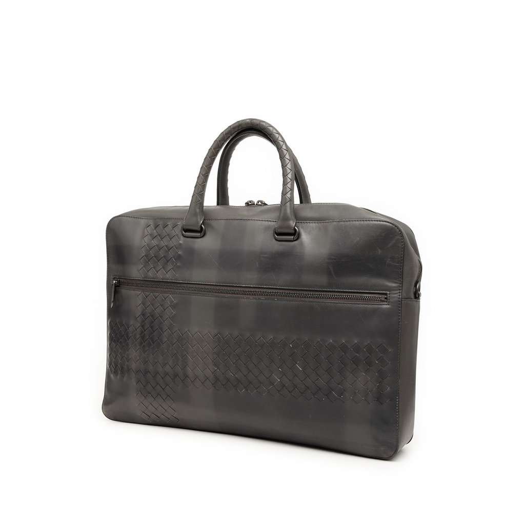 Bottega Veneta Intrecciato Trimmed Nappa Business Bag MultiColor Leather Very good condition - Back View
