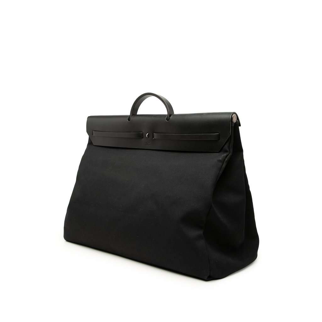 Hermès Toile Herbag TGM Black Good condition - Back View