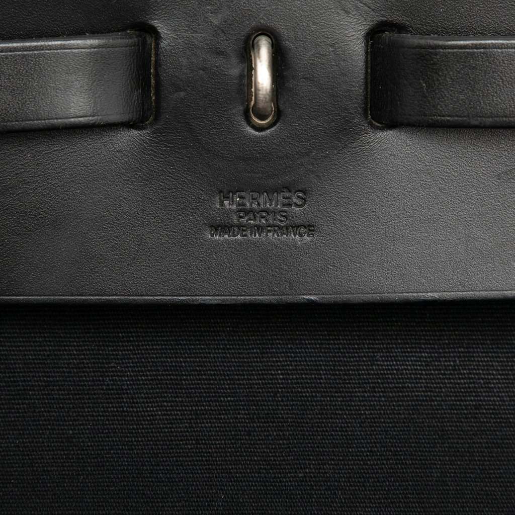 Hermès Toile Herbag TGM Black Good condition - Box View