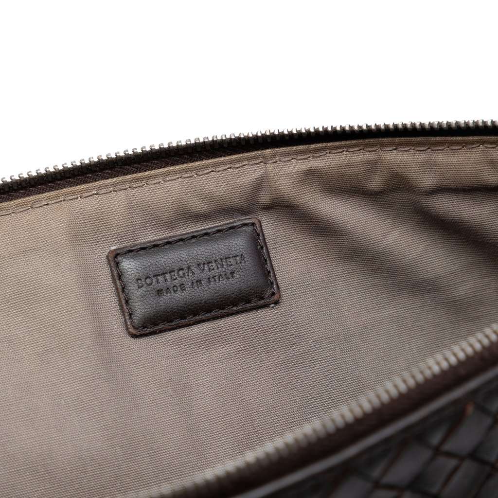 Bottega Veneta Nappa Intrecciato Clutch Brown Leather Very good condition - Box View