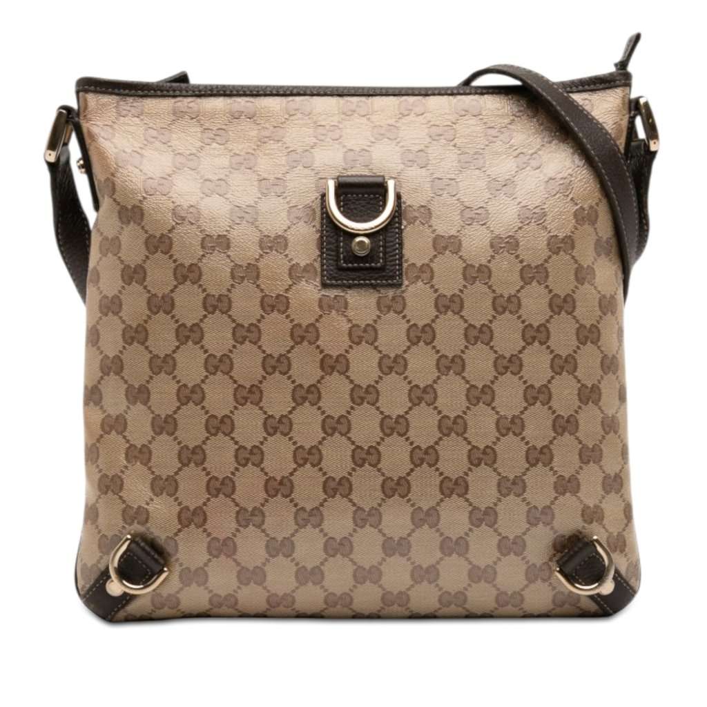 Gucci GG Crystal Abbey D Ring Crossbody Beige Good - Front View