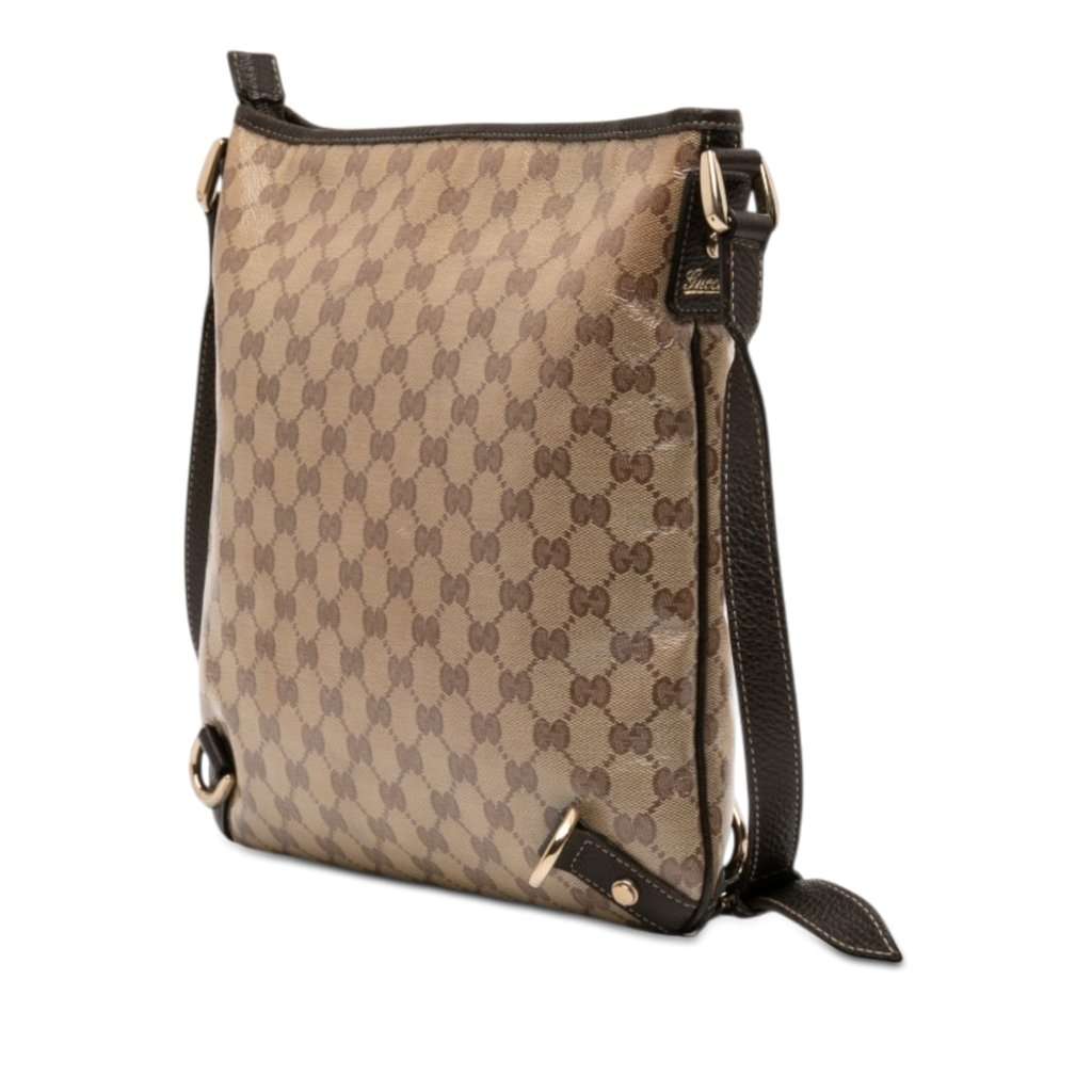 Gucci GG Crystal Abbey D Ring Crossbody Beige Good - Back View