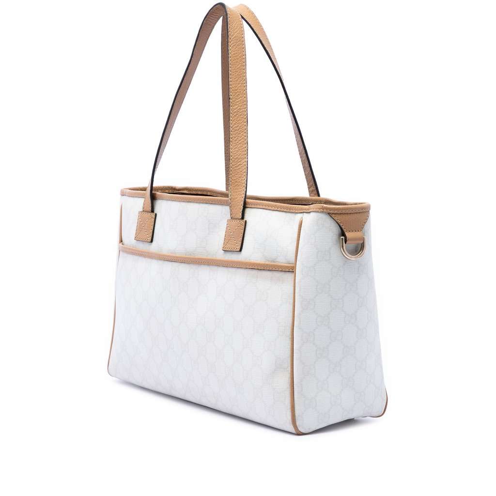 Gucci GG Supreme Tote White Good - Back View