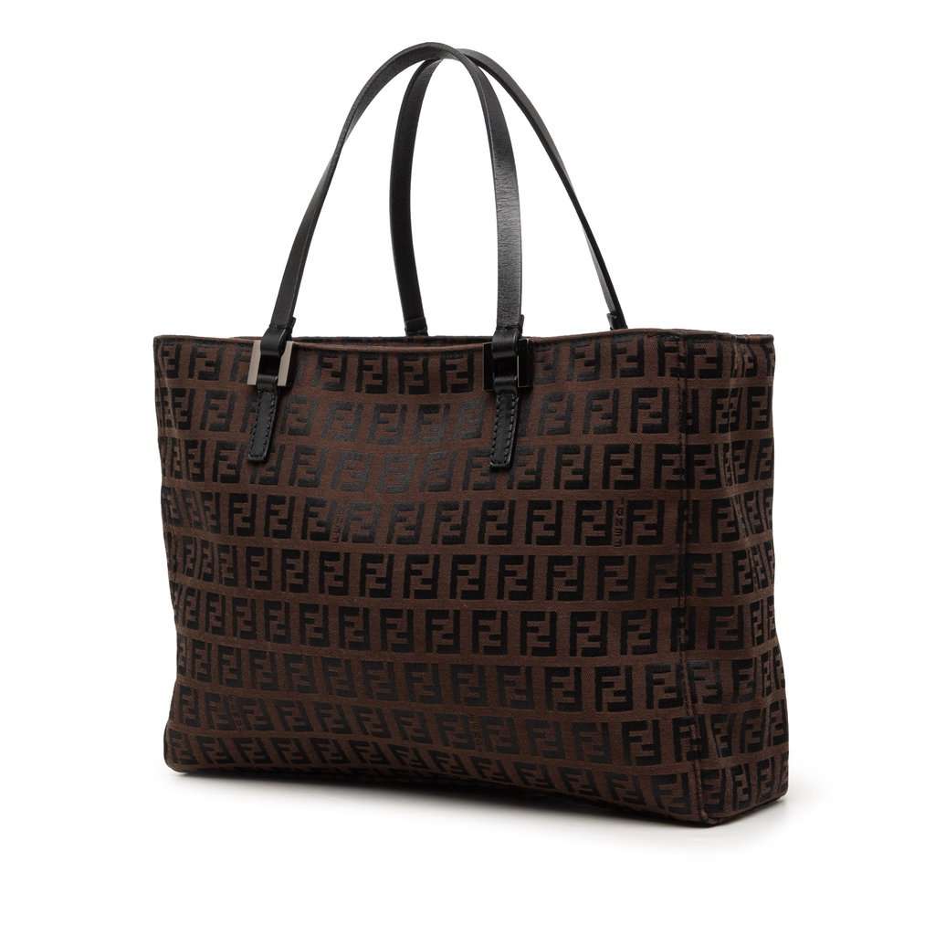 Fendi Zucchino Canvas Tote Brown Very good - Back View