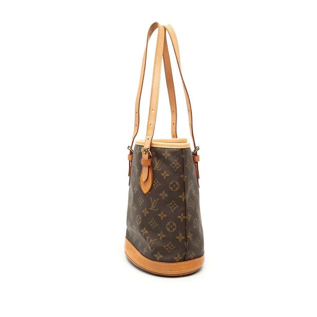 Louis Vuitton Monogram Petit Bucket Brown Good condition - Back View