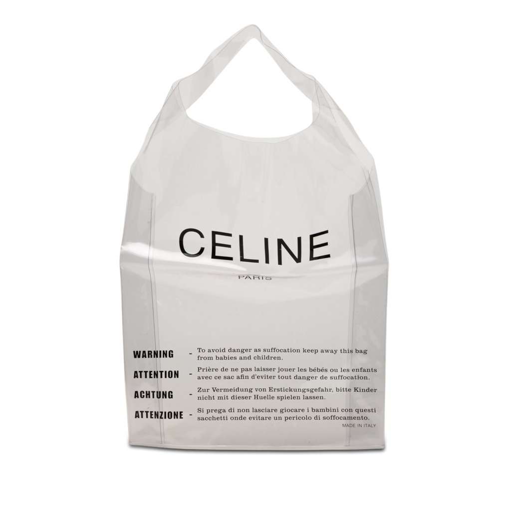 Celine PVC Shopping Tote White Plastic Good condition - Front View