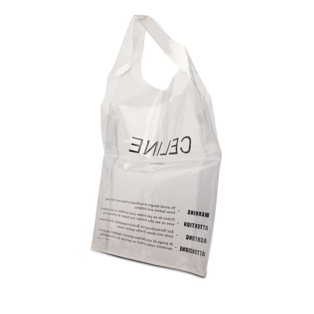 Celine PVC Shopping Tote White Plastic Good condition - Back View