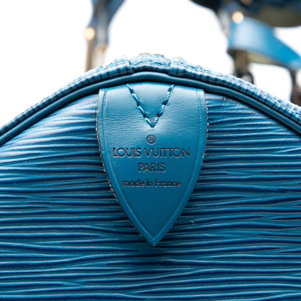 Louis Vuitton Epi Keepall 55 Blue Leather Very good - Box View