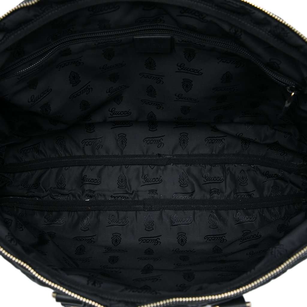 Gucci Guccissima Business Bag Black Leather Very good - Model View