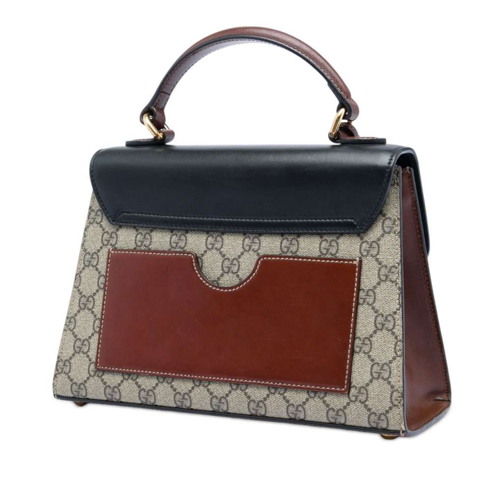 Gucci Small GG Supreme Padlock Satchel Beige Very good - Back View