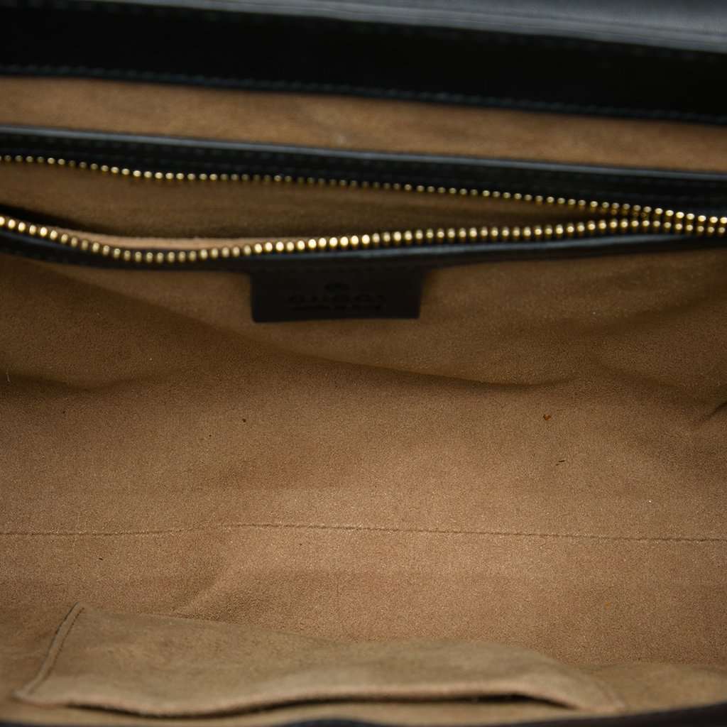Gucci Small GG Supreme Padlock Satchel Beige Very good - Model View