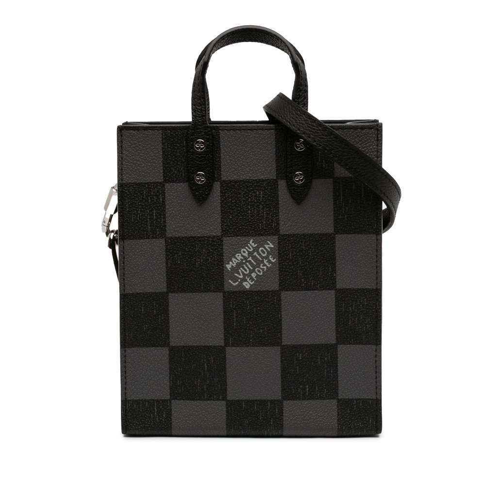 Louis Vuitton Damier Checkerboard Sac Plat XS Black Very good condition - Front View