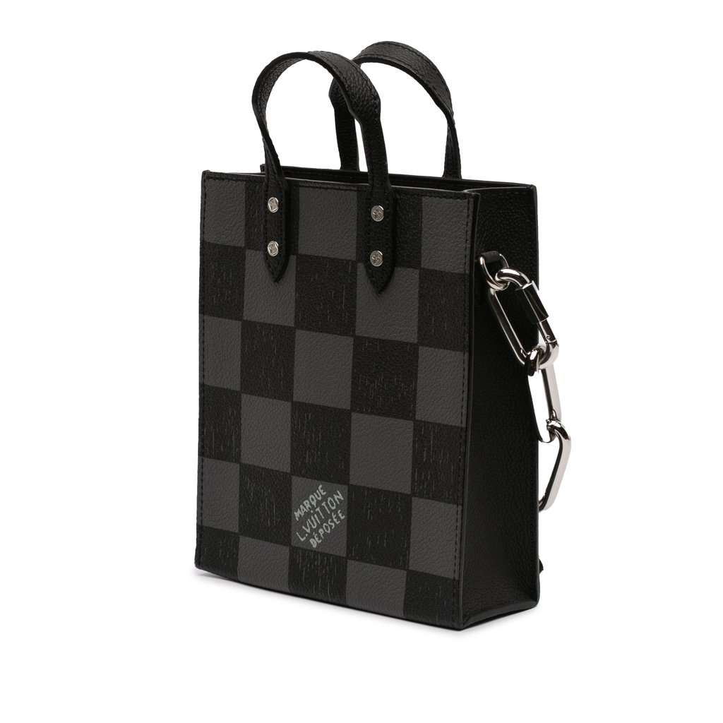 Louis Vuitton Damier Checkerboard Sac Plat XS Black Very good condition - Back View