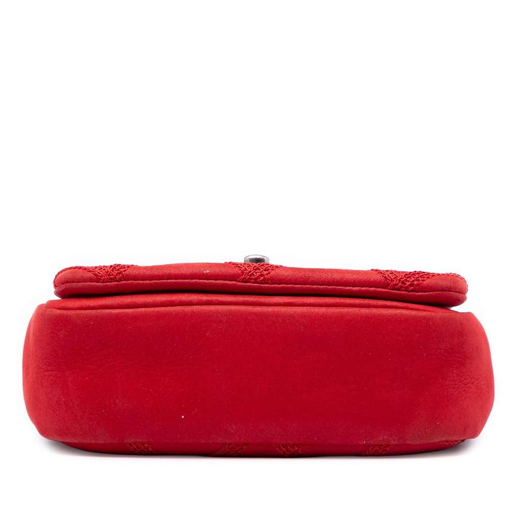 Chanel Mini CC Iridescent Calfskin Diamond Stitch Flap Red Leather Very good - Inside View