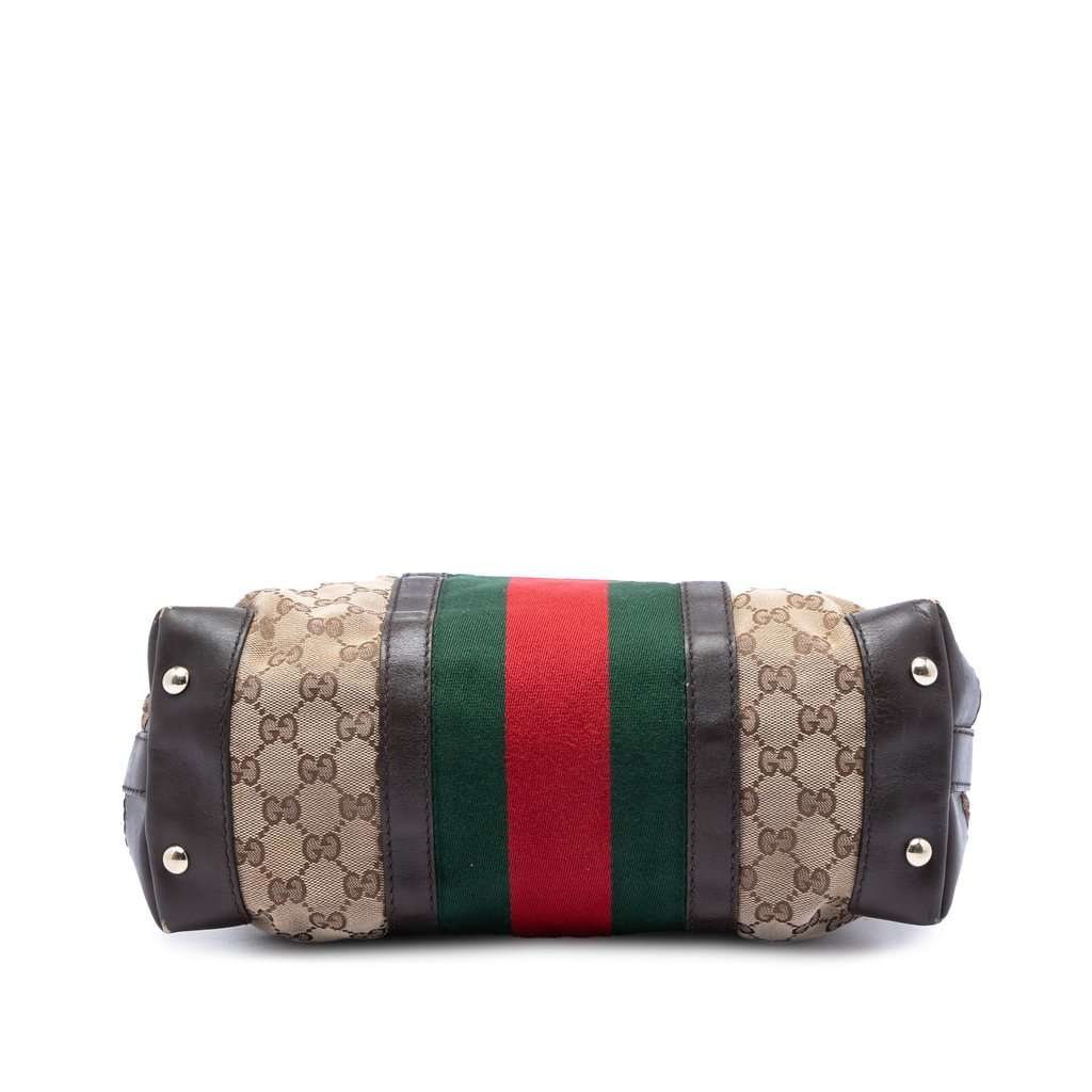 Gucci GG Canvas Web Shoulder Bag Beige Very good condition - Inside View