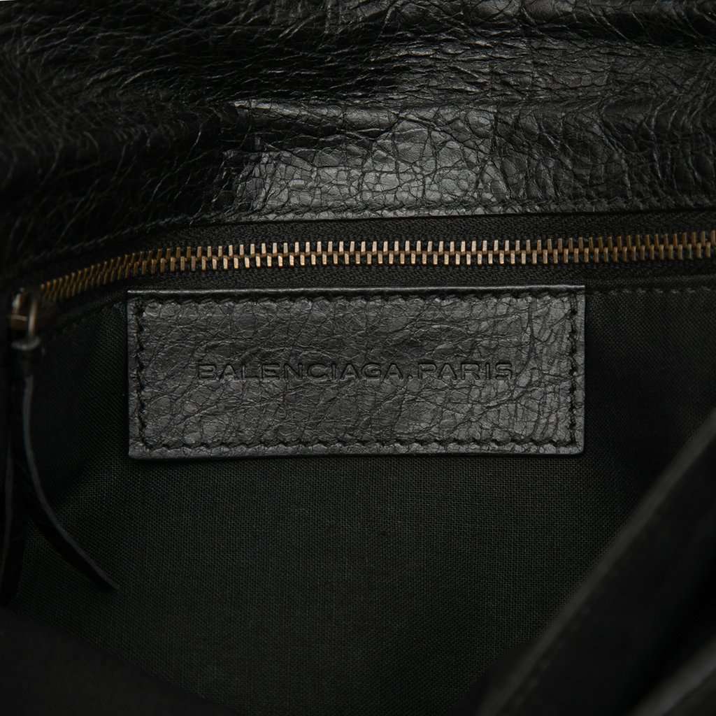 Balenciaga Lambskin Motocross Classic Envelope Clutch Black Leather Very good condition - Box View