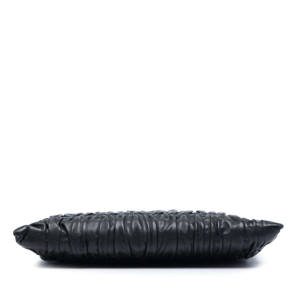 Prada Nappa Gaufre Clutch Black Leather Very good condition - Inside View