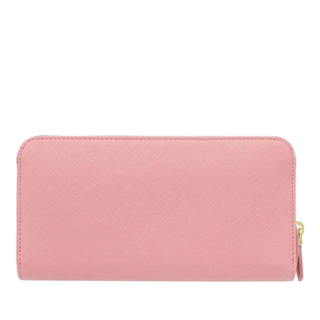 Prada Saffiano Fiocco Bow Long Wallet Pink Leather Very good condition - Back View