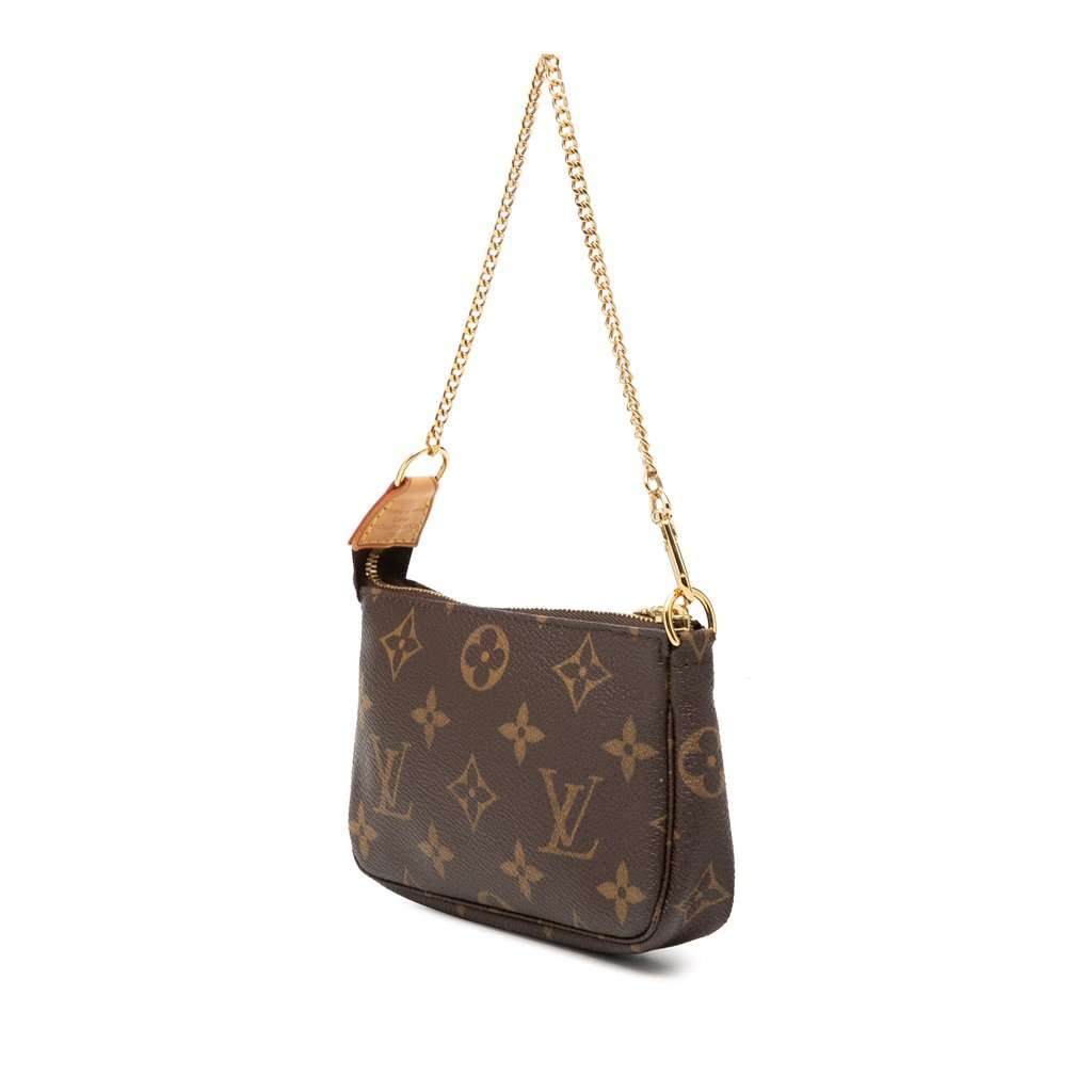 Louis Vuitton Monogram Mini Pochette Accessoires Brown Very good condition - Back View
