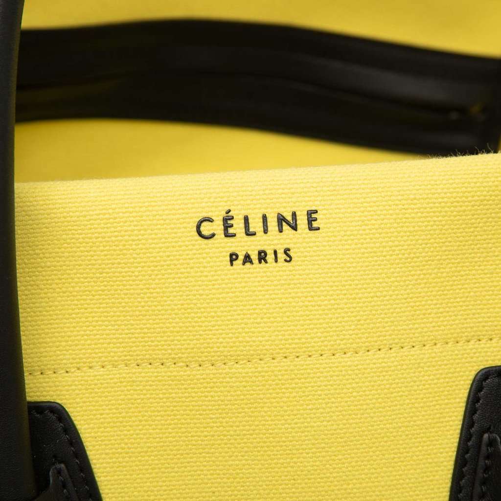 Celine Medium Canvas Phantom Luggage Tote Yellow Very good - Box View